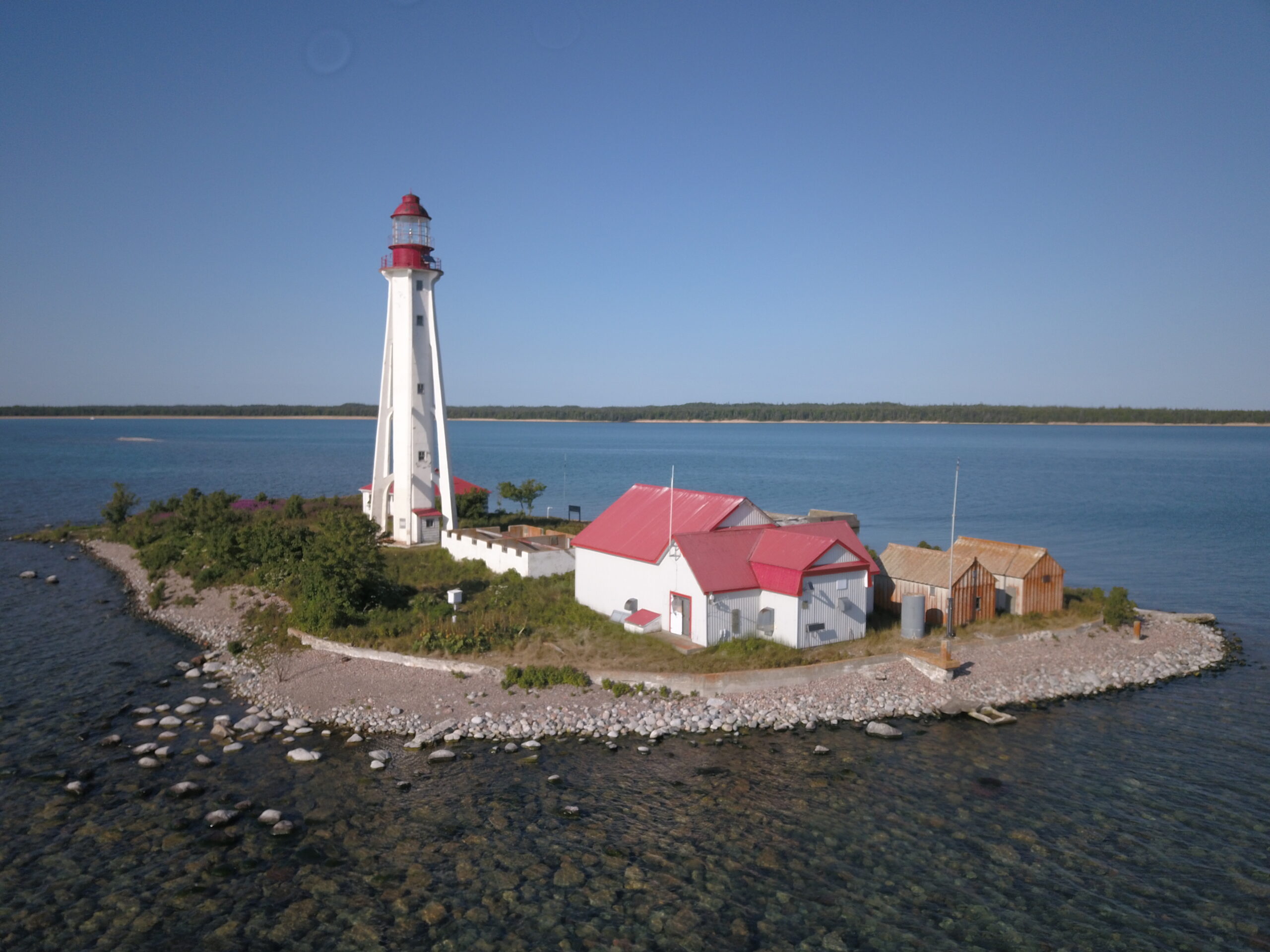 A photo of Caribou Island Lighthouse taken on August 3, 2019. Photo credit: Duckminster.