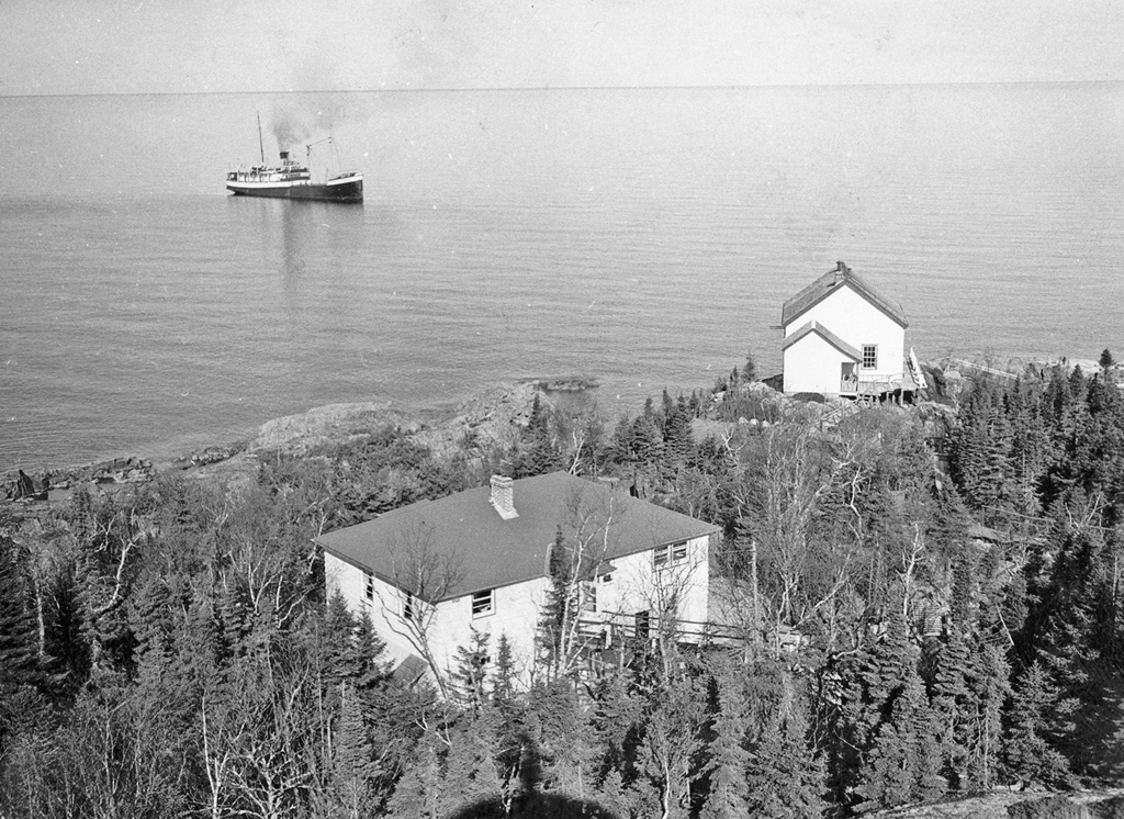 Looking out from the top of Otter Island Lighthouse.