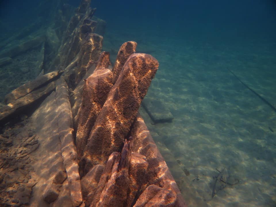 A photo of the Columbus wreck found in Gargantua Harbour, Lake Superior. Photo taken 2021. Photo credit: Bern Vander Meer