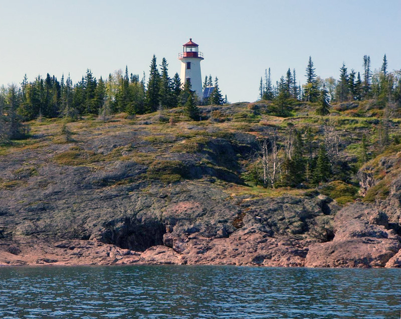 A photo of the Davieaux Island Lighthouse. Photo credit: Joel Cooper.
