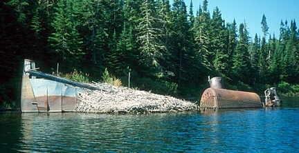 Wreck of the Captain Jim on Michipicoten Island.