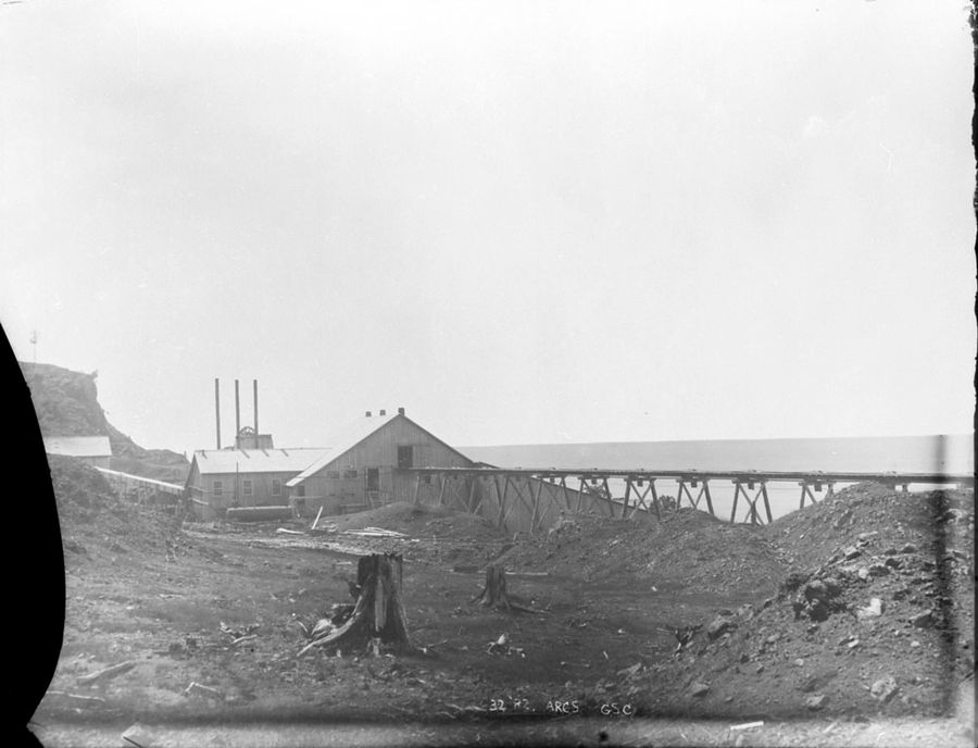 Michipecton Island copper mine looking southwest